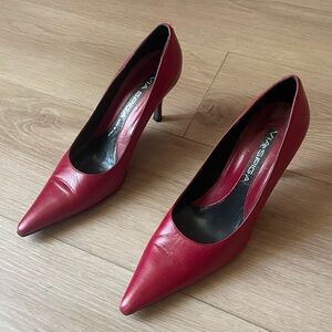 Via Spiga Red Leather Pumps Size 6.5